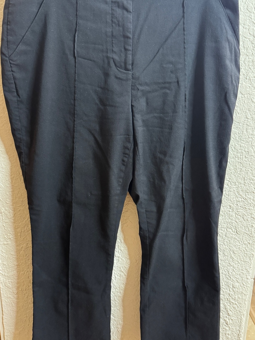 Zac & Rachel Black Straight-Leg Stretch Trousers